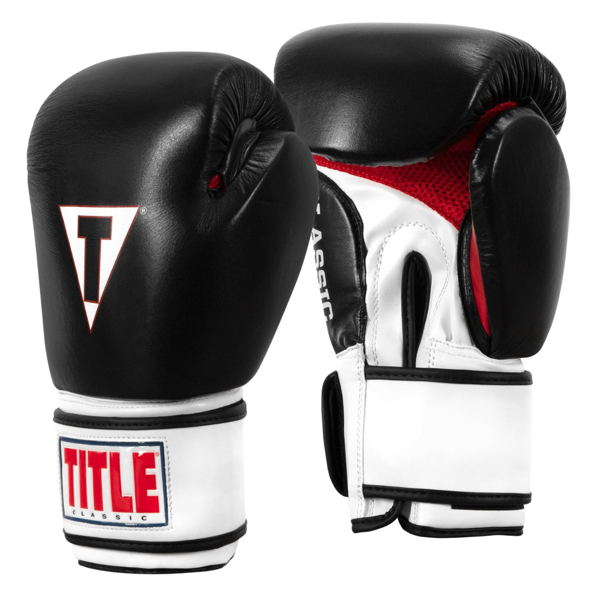 variant:black/white/red::TITLE Classic Leather Super Bag Gloves 2.0 side view
