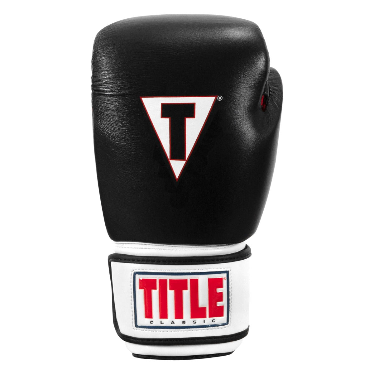 variant:black/white/red::TITLE Classic Leather Super Bag Gloves 2.0 front view