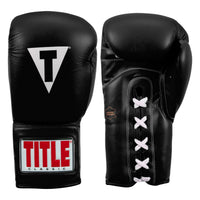 color:black::TITLE Classic Leather Lace Training Gloves 2.0 main view