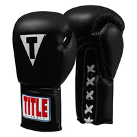 variant:black::TITLE Classic Leather Lace Training Gloves 2.0 side view