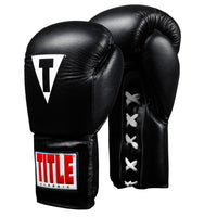 variant:black::TITLE Classic Leather Lace Training Gloves 2.0 side view