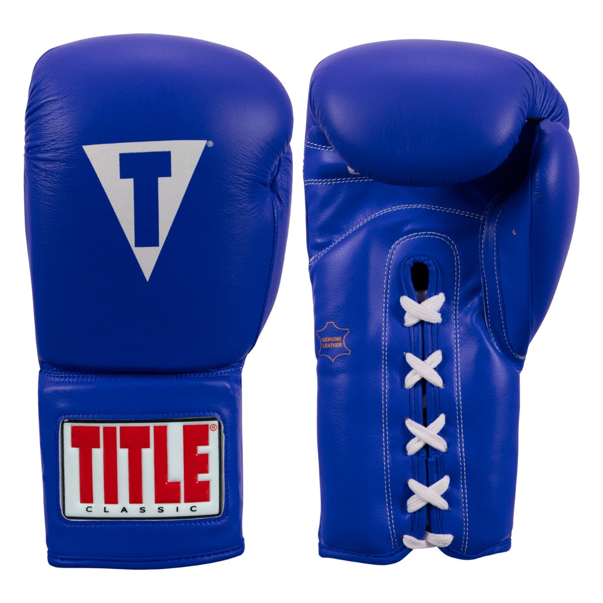 color:blue::TITLE Classic Leather Lace Training Gloves 2.0 main view