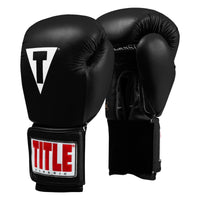 variant:black::TITLE Classic Leather Elastic Training Gloves side view