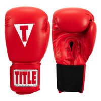 color:red::TITLE Classic Leather Elastic Training Gloves main view