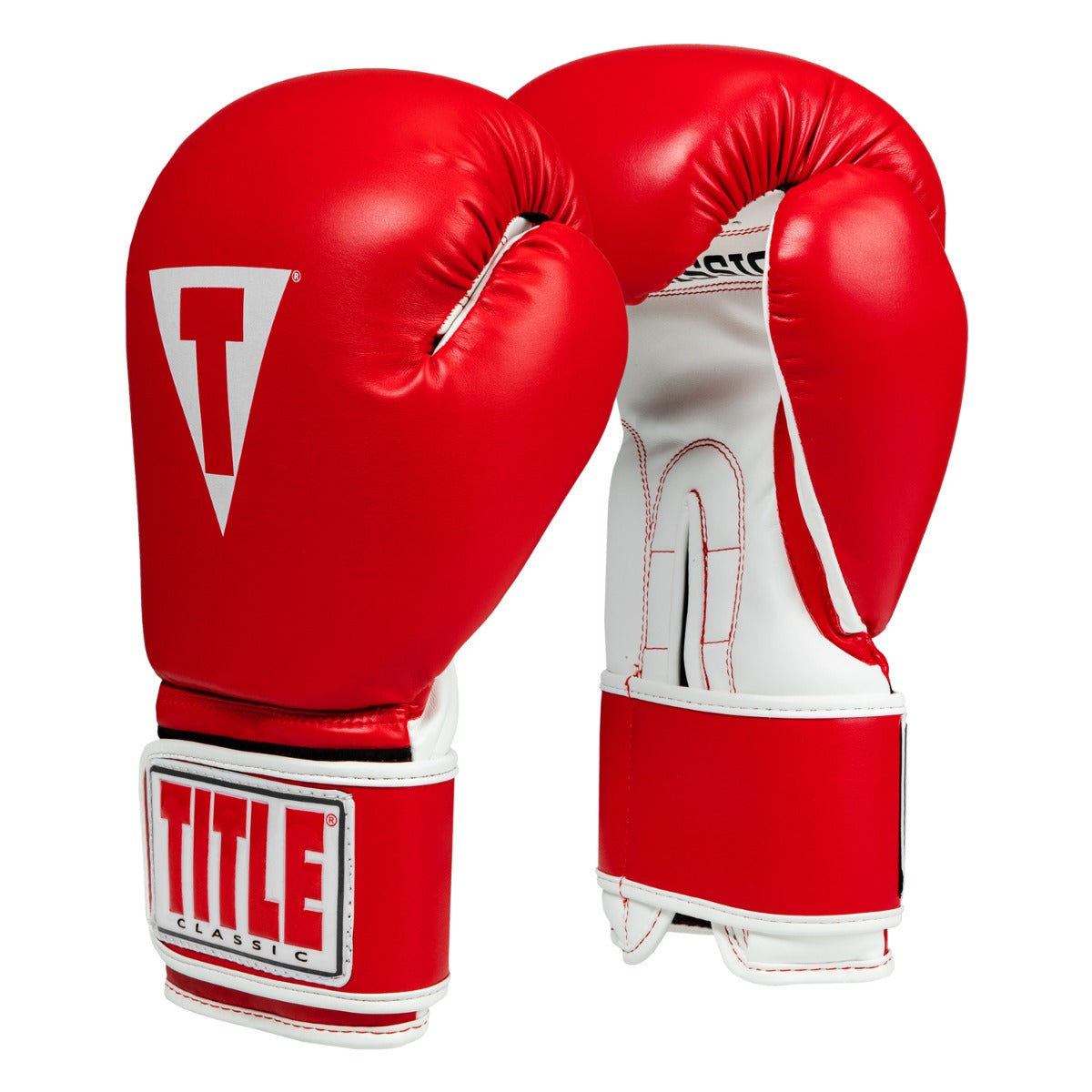variant:red/white::TITLE Classic Pro Style Training Gloves 3.0 side view