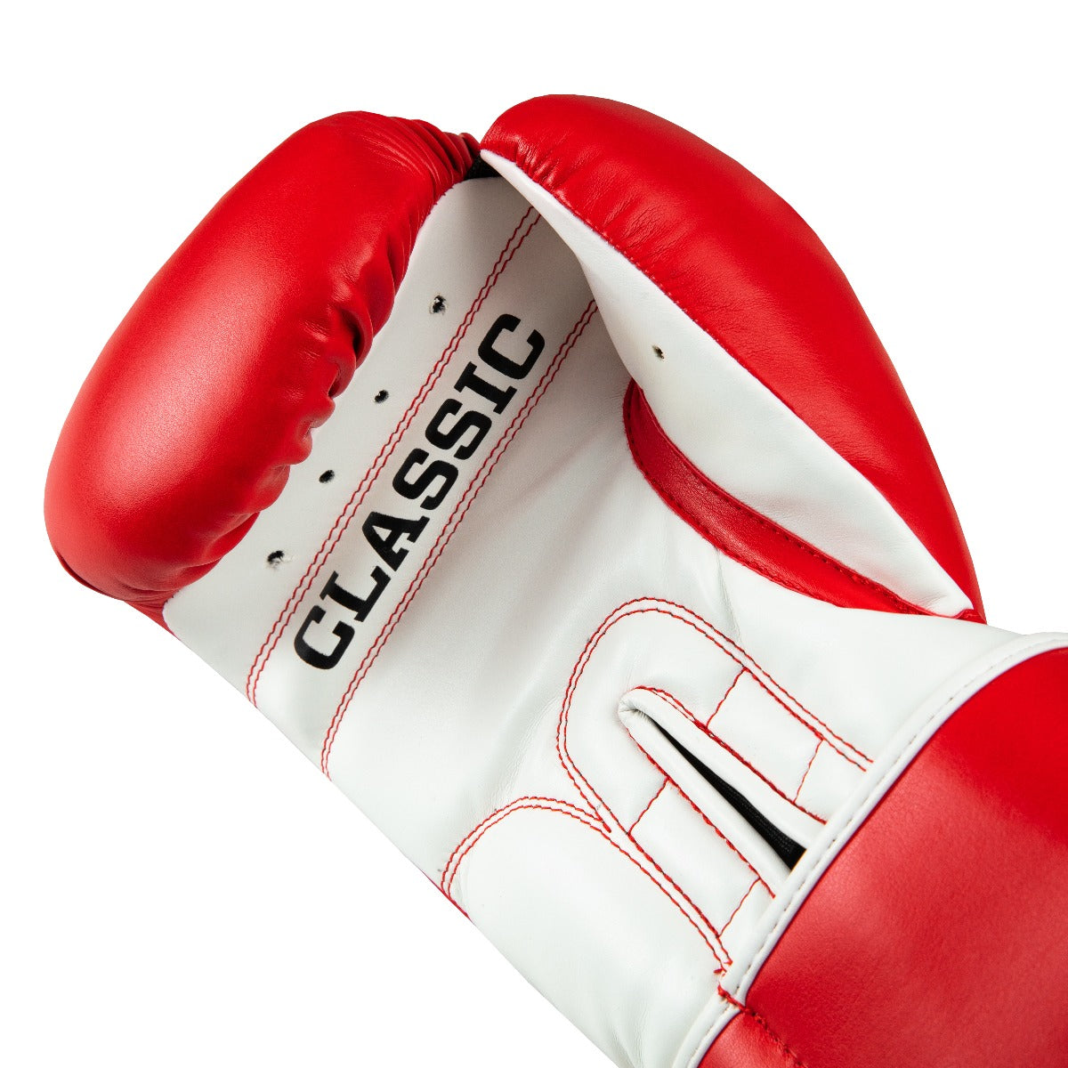 variant:red/white::TITLE Classic Pro Style Training Gloves 3.0 palm view