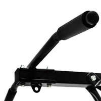 variant:lifestyle::
TITLE Boxing Deluxe Wall Mount Pull-Up Bar & Bag Hanger close up of handle bar