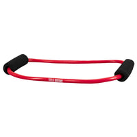 variant:lifestyle::TITLE Boxing Elliptical Resistance Bands Set close up of the red band