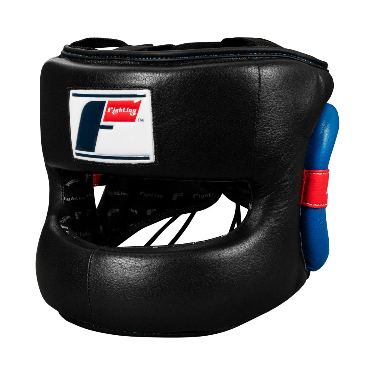 color:black::Fighting Leather No Contact Headgear main view