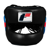 variant:black::Fighting Leather No Contact Headgear front view