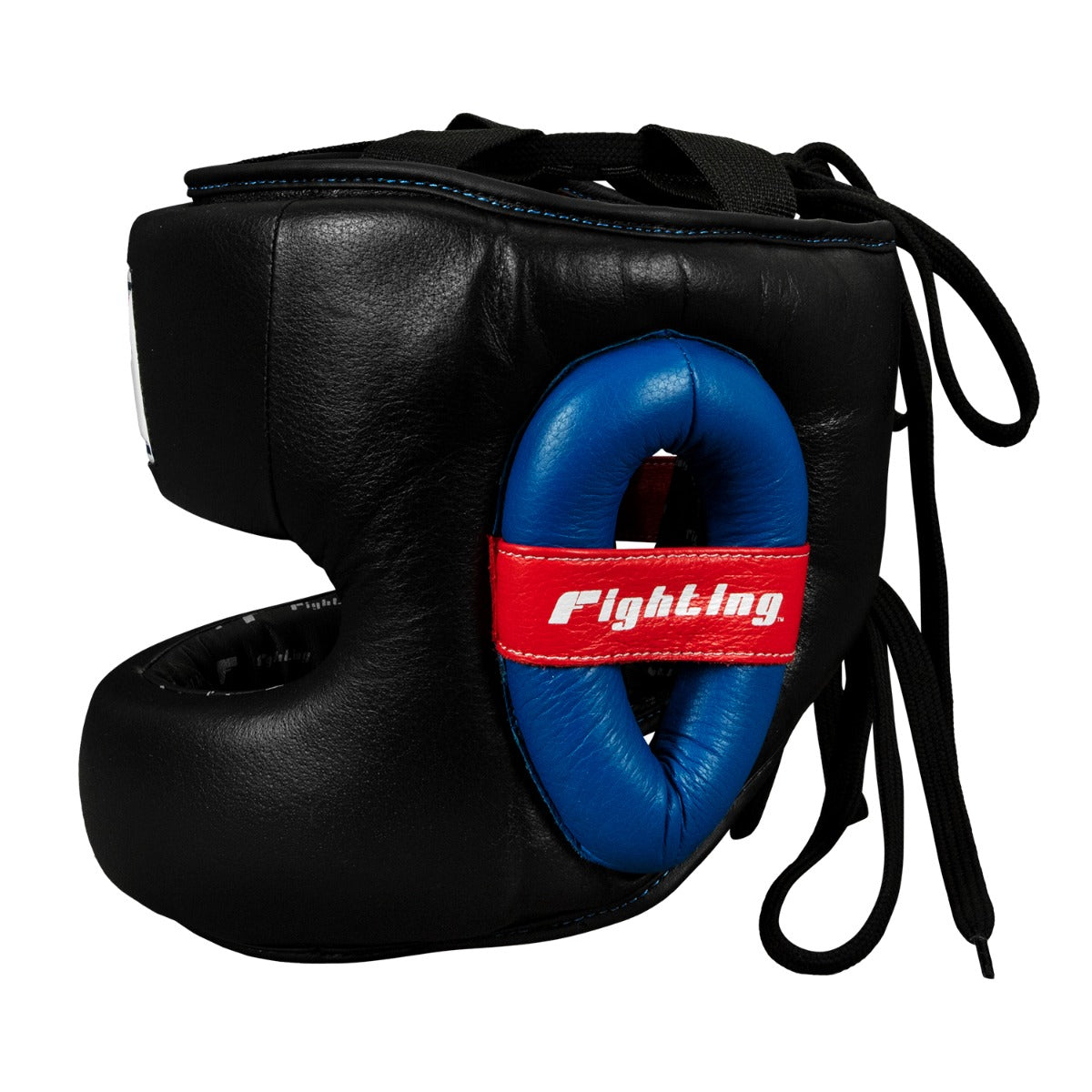 variant:black::Fighting Leather No Contact Headgear side view