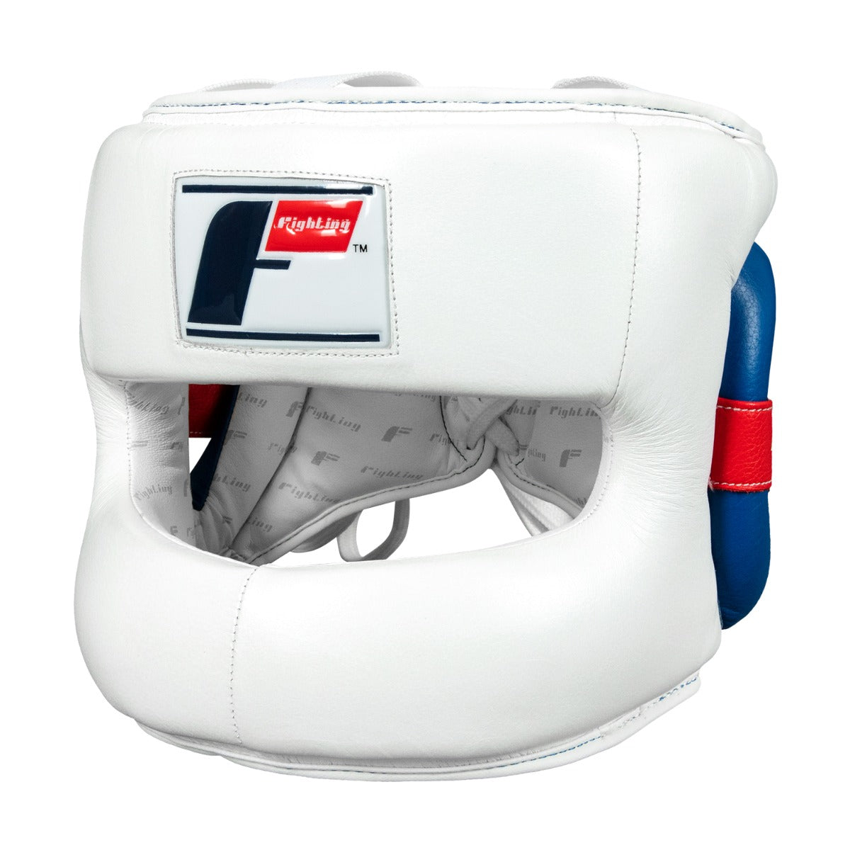 color:white::Fighting Leather No Contact Headgear main view
