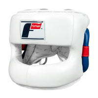 color:white::Fighting Leather No Contact Headgear main view