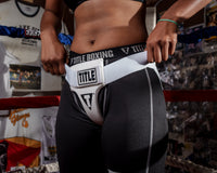 variant:lifestyle::TITLE Boxing Female Groin Protector 2.0 woman wearing groin protector