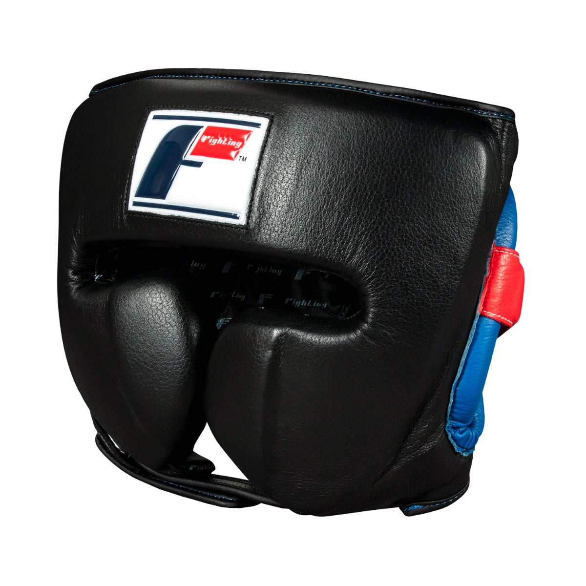 color:black::Fighting Leather Sparring Headgear main view