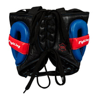 variant:black::Fighting Leather Sparring Headgear back view