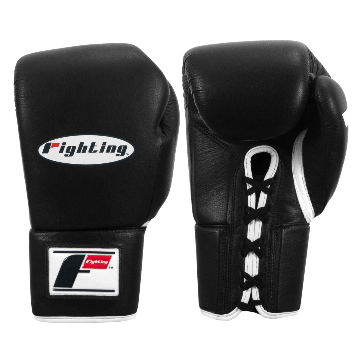 color:black::Fighting Fury Professional Lace Training Gloves main view