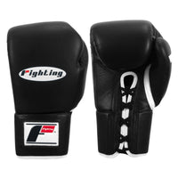 color:black::Fighting Fury Professional Lace Training Gloves main view
