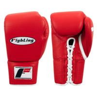 color:red::Fighting Fury Professional Lace Training Gloves main view