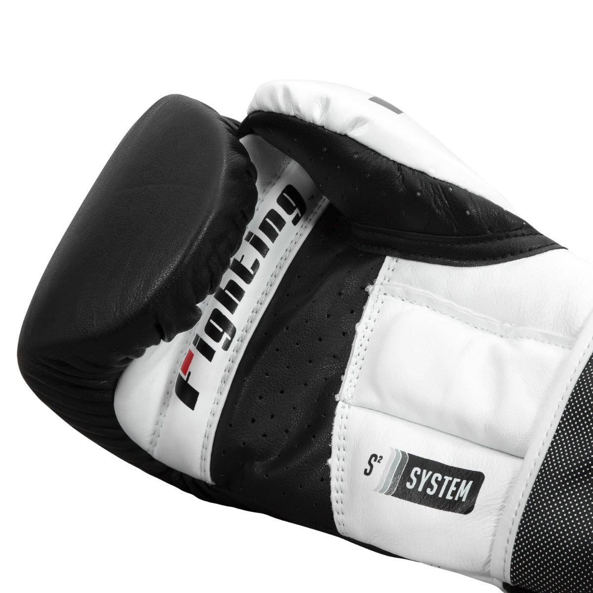 variant:Black/White::Fighting S2 GEL Power Sparring Gloves hand view