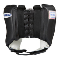 variant:Black::Fighting USA Boxing Competition Headgear with Cheeks back view