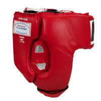 variant:red::Fighting USA Boxing Competition Open Face Headgear side view