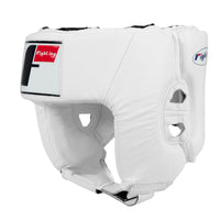 color:white::Fighting USA Boxing Competition Open Face Headgear side view
