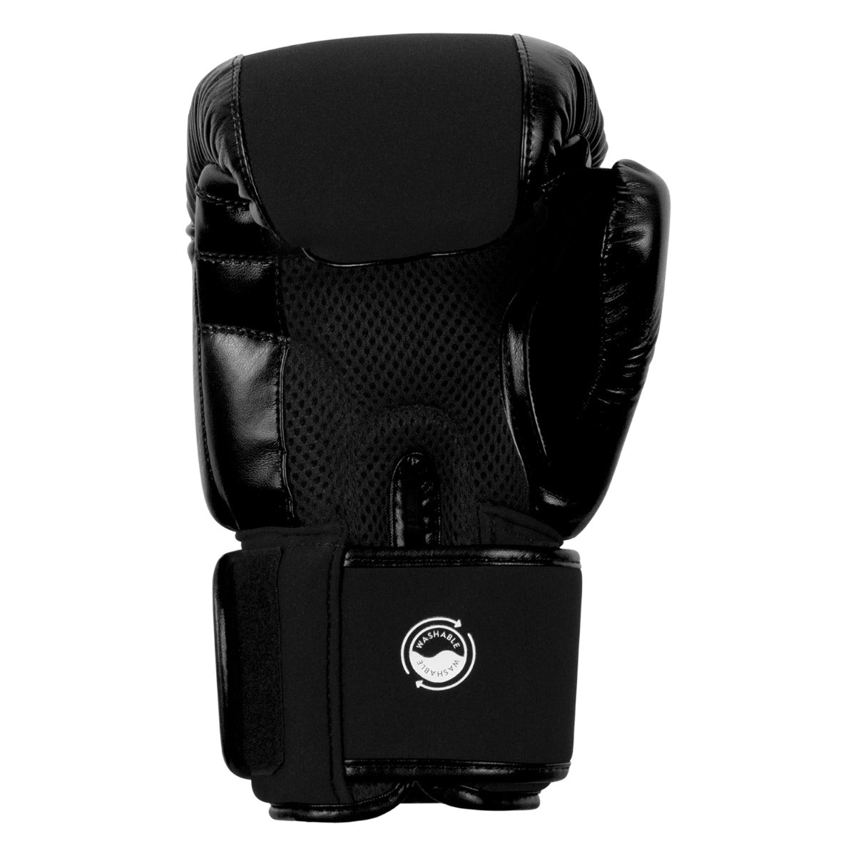 variant:black::TITLE Boxing Gel Washable Fitness Gloves 3.0 kid back view