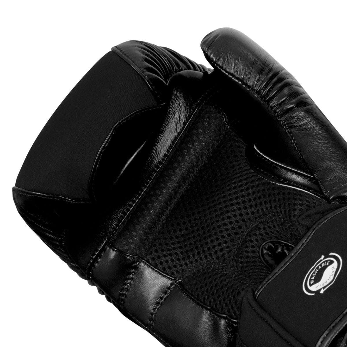 variant:black::TITLE Boxing Gel Washable Fitness Gloves 3.0 palm view