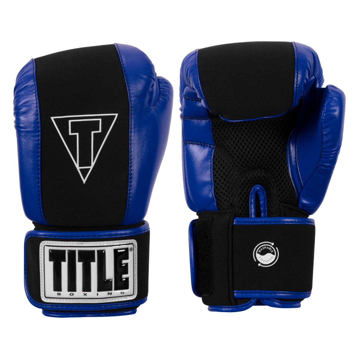 color:black/blue::TITLE Boxing Gel Washable Fitness Gloves 3.0 main view