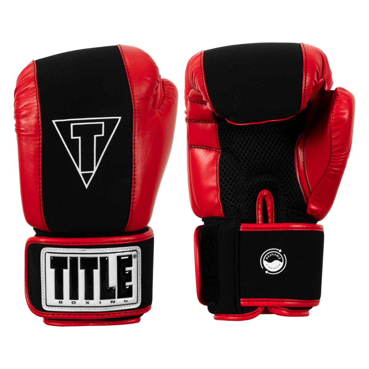 color:black/red::TITLE Boxing Gel Washable Fitness Gloves 3.0 main view