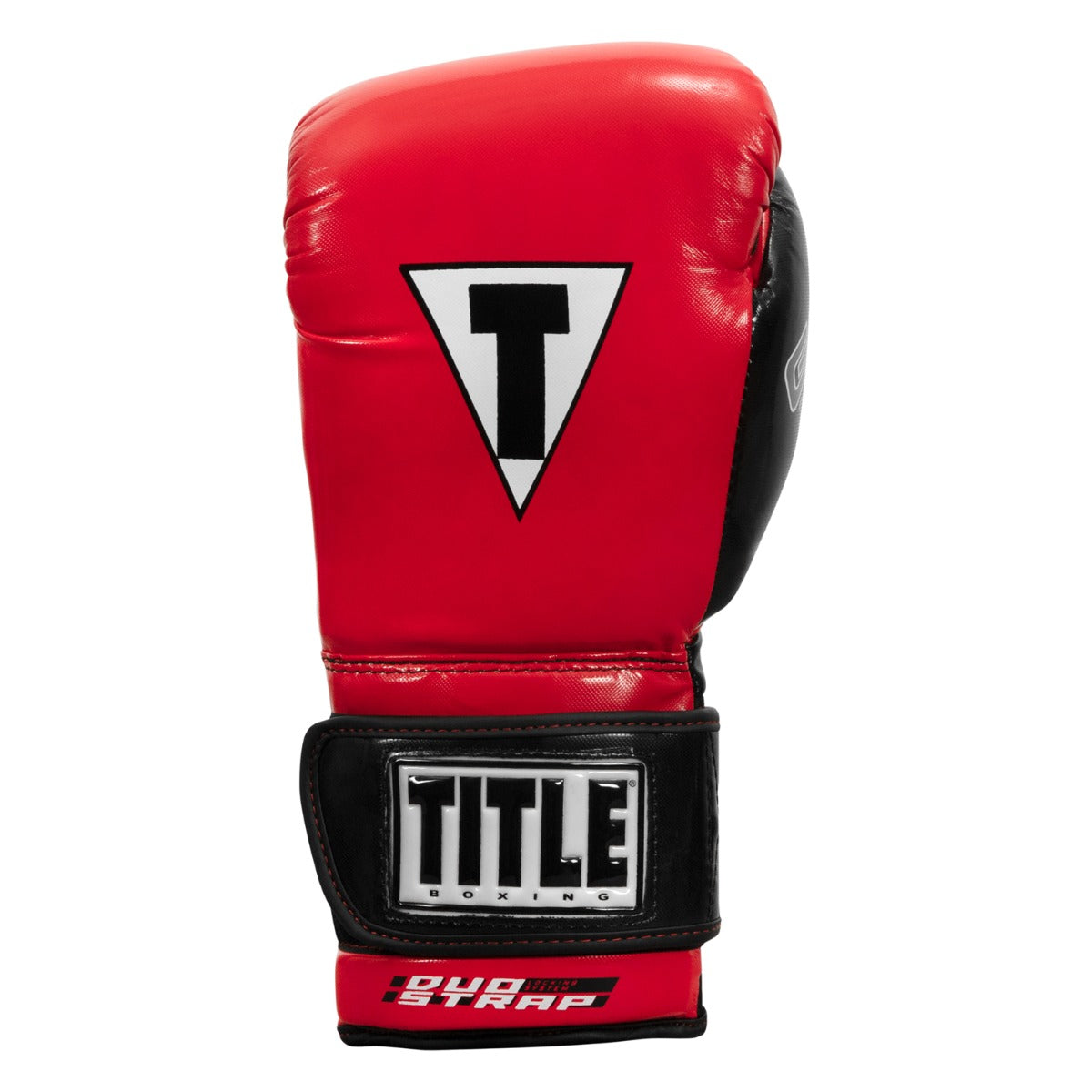 variant:Red/Black::TITLE Boxing Gel Glory Super Bag Gloves 2.0 back view