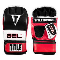 color:Black/White/Red::TITLE Boxing Gel Incensed Wristband Heavy Bag Gloves main view