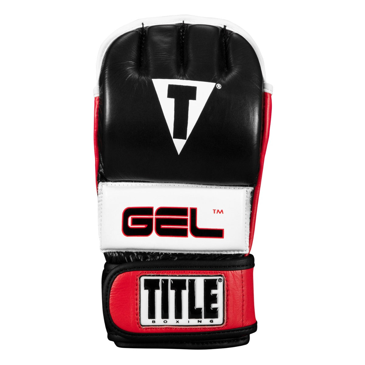 variant:Black/White/Red::TITLE Boxing Gel Incensed Wristband Heavy Bag Gloves third view