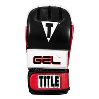 variant:Black/White/Red::TITLE Boxing Gel Incensed Wristband Heavy Bag Gloves third view
