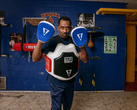 variant:lifestyle::TITLE Boxing Gel Body Protectors coach mitts up