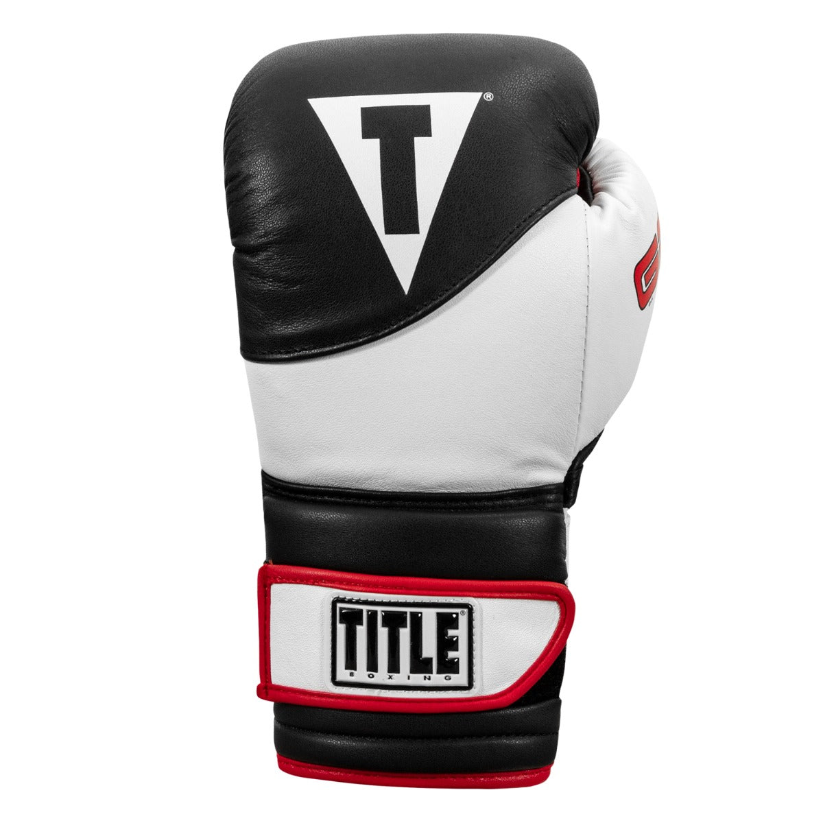 variant:Black/White::TITLE Boxing Gel Suspense Training Gloves back view