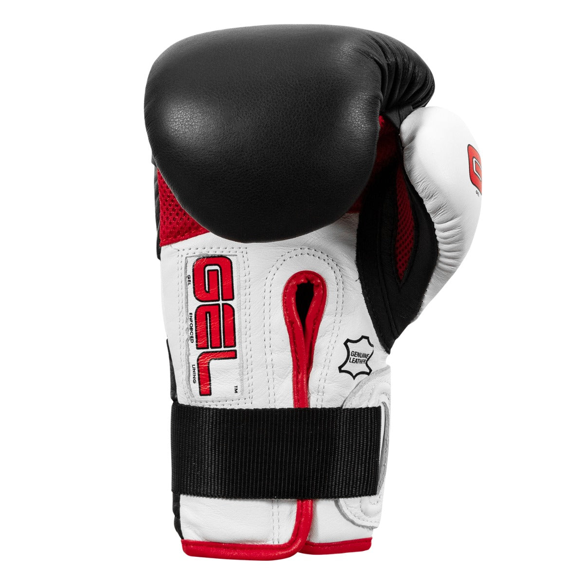variant:Black/White::TITLE Boxing Gel Suspense Training Gloves palm view