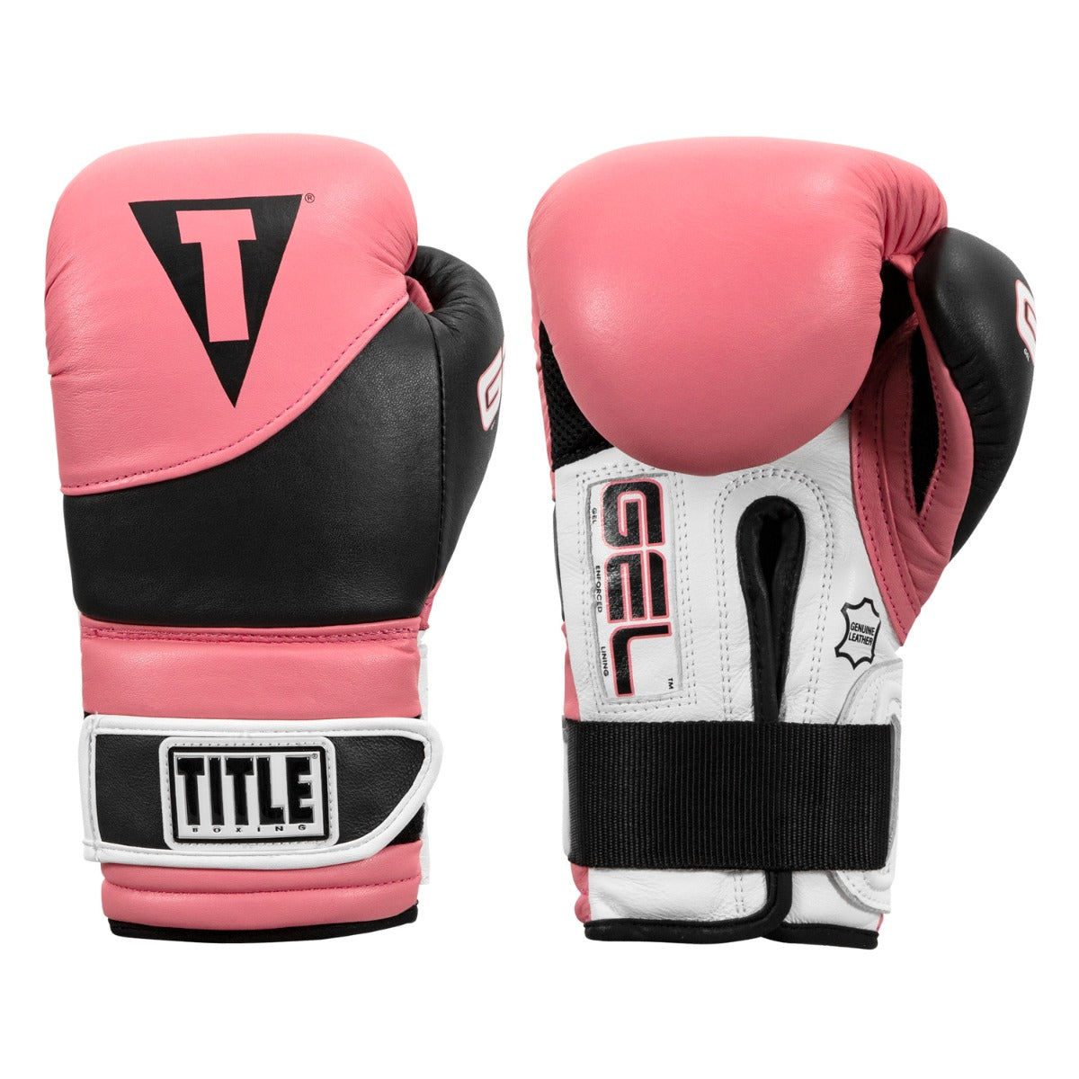 color:Pink/Black::TITLE Boxing Gel Suspense Training Gloves main view