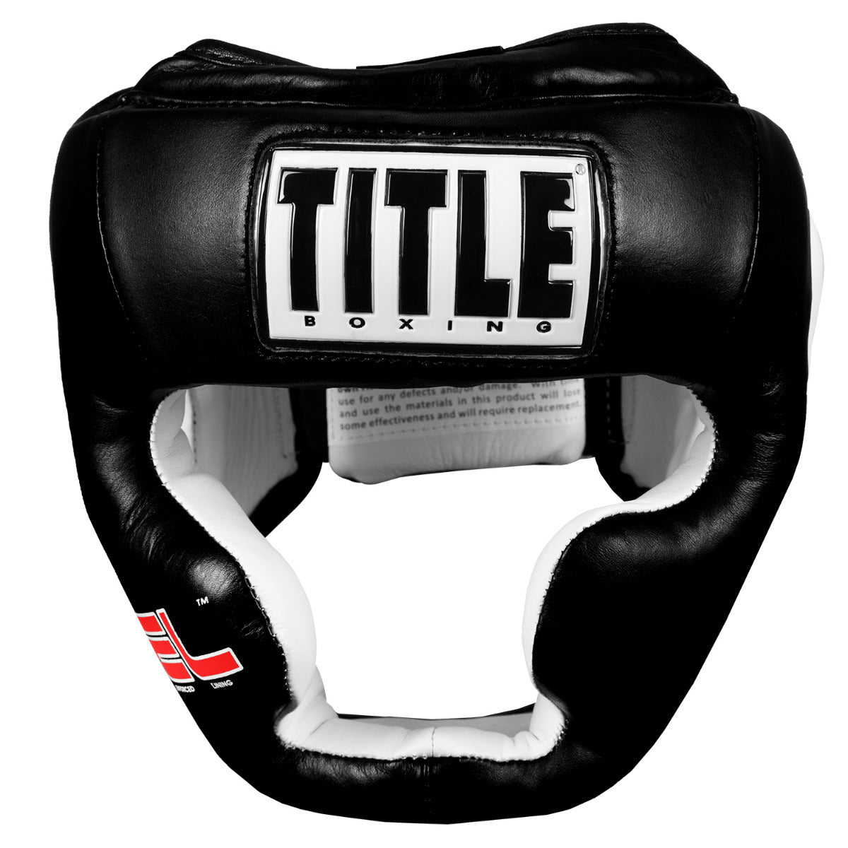 variant:Black::TITLE Boxing Gel World Full Face Training Headgear front view