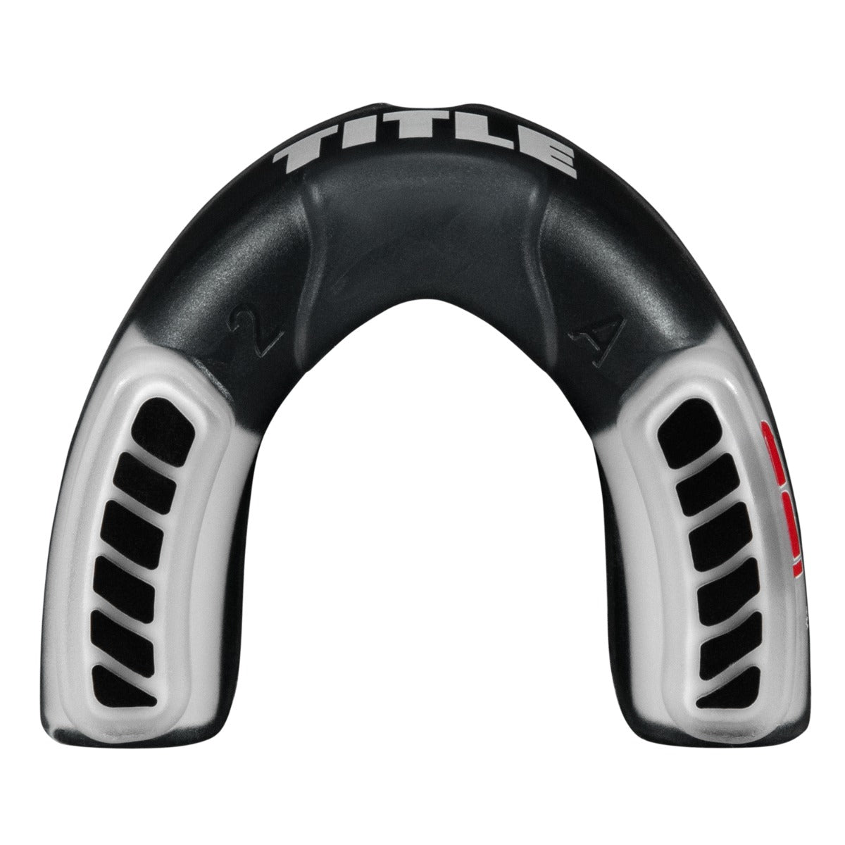 variant:Black/Grey::TITLE Boxing Gel Triple-Shox Mouth Guard 2.0 back view