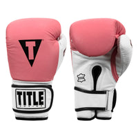 color:Pink/White::TITLE Boxing Gel World Bag Gloves main view