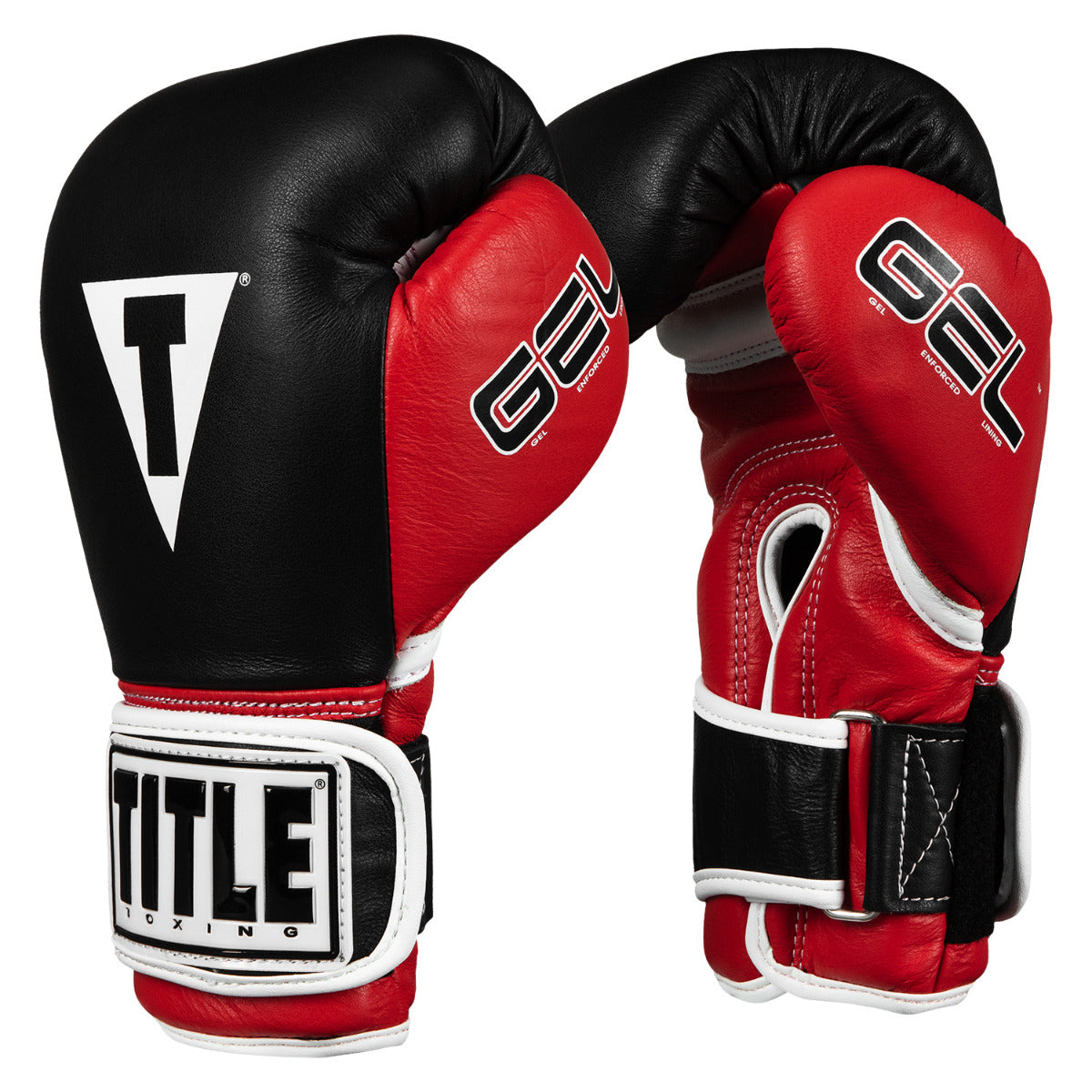 variant:black/red::TITLE Boxing Gel World 2.0 Bag Gloves side view