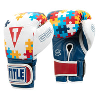 variant:lifestyle::TITLE Boxing Gel World V2T Limited Edition Autism Awareness Bag Gloves second view