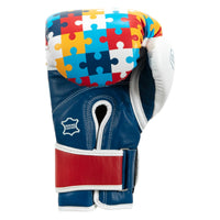 variant:lifestyle::TITLE Boxing Gel World V2T Limited Edition Autism Awareness Bag Gloves fourth view