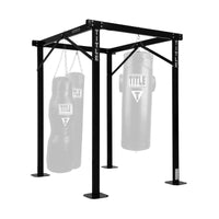 variant:lifestyle::TITLE Boxing Heavy Duty Adjustable Pro Bag Stand with heavy bags