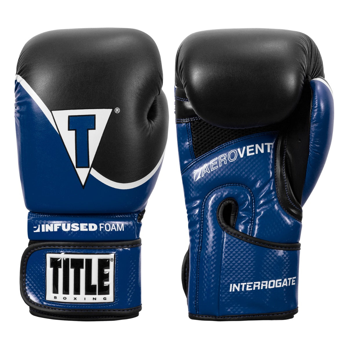 color:blue/black::TITLE Boxing Infused Foam Interrogate Training Gloves 2.0 main view
