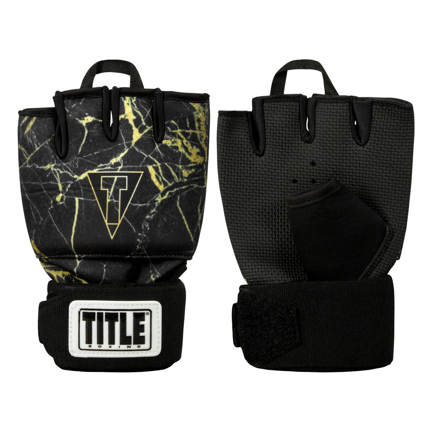 color:black/gold::TITLE Boxing Defender Sublimated Glove Wraps