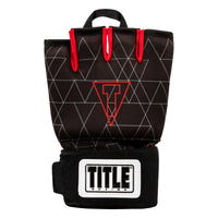 variant:black/red::TITLE Boxing Defender Sublimated Glove Wraps