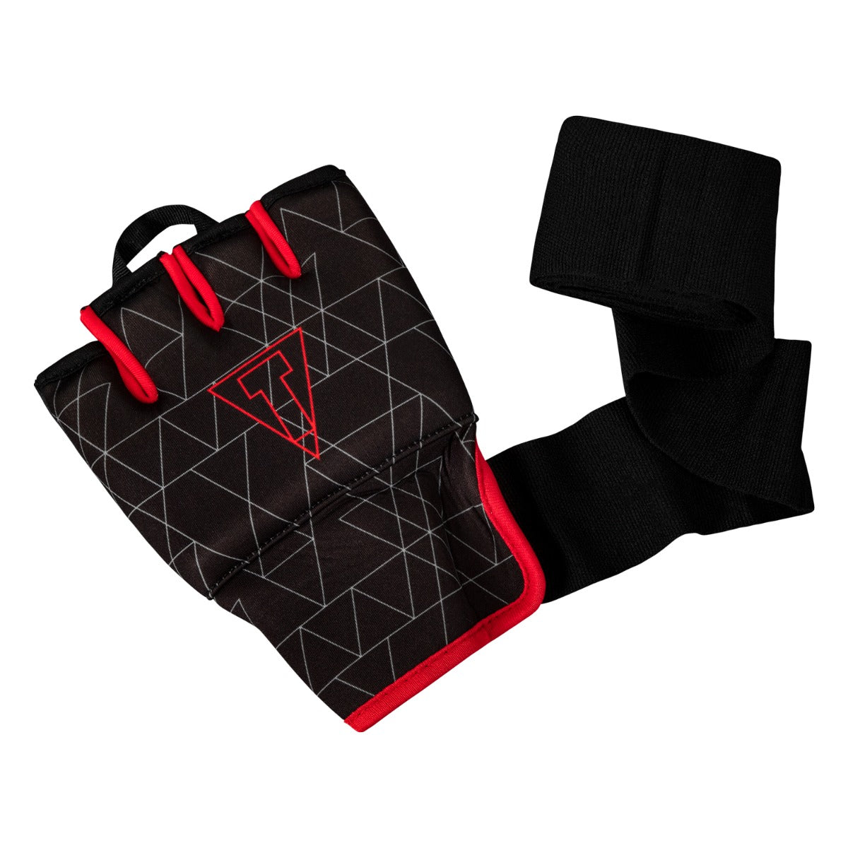 variant:black/red::TITLE Boxing Defender Sublimated Glove Wraps